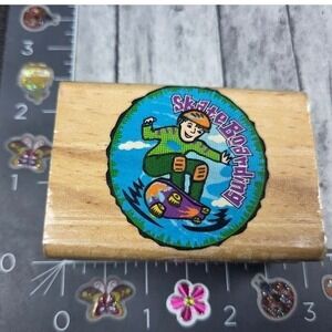 Westwood Skateboarding 1999 Rubber Stamp Wood #E13